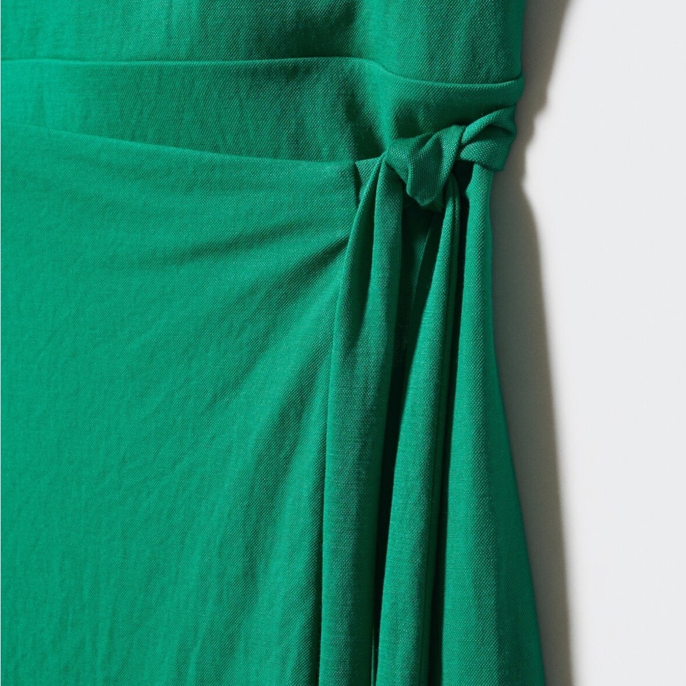 Mango Emerald Green Wrap Mini Dress - Picture 4 of 7